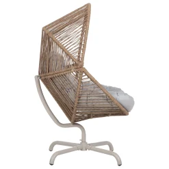 Utelenestoler|Loungemøbler Salg-Hvilestol HOME4YOU Dorian swivel 89x95x154 cm Lysebrun