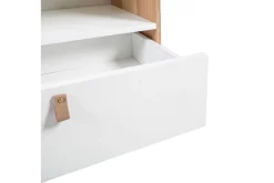 Bokhylle-Hylle HELENA 80x40xH140cm MDF naturlig / hvit Hvit,Tre/Natur