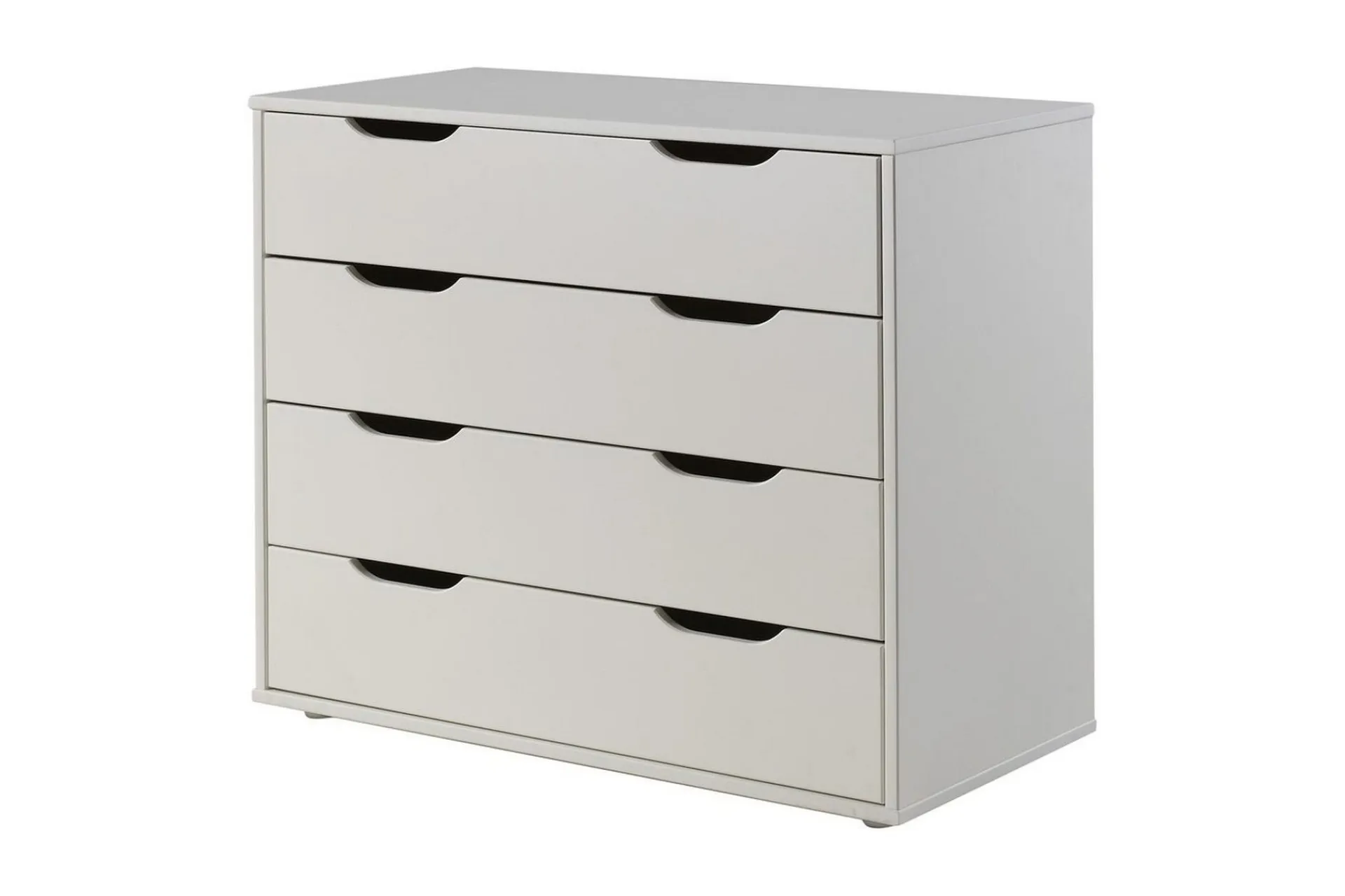 Barneseng & Juniorseng-Høyseng med stige Scott matchende skrivebord, en bokhylle og en kommode med 3 skuffer Hvit