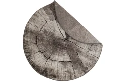 KM Home Moderne Tepper-Ibiza Matte Rund 200 Tree Grey