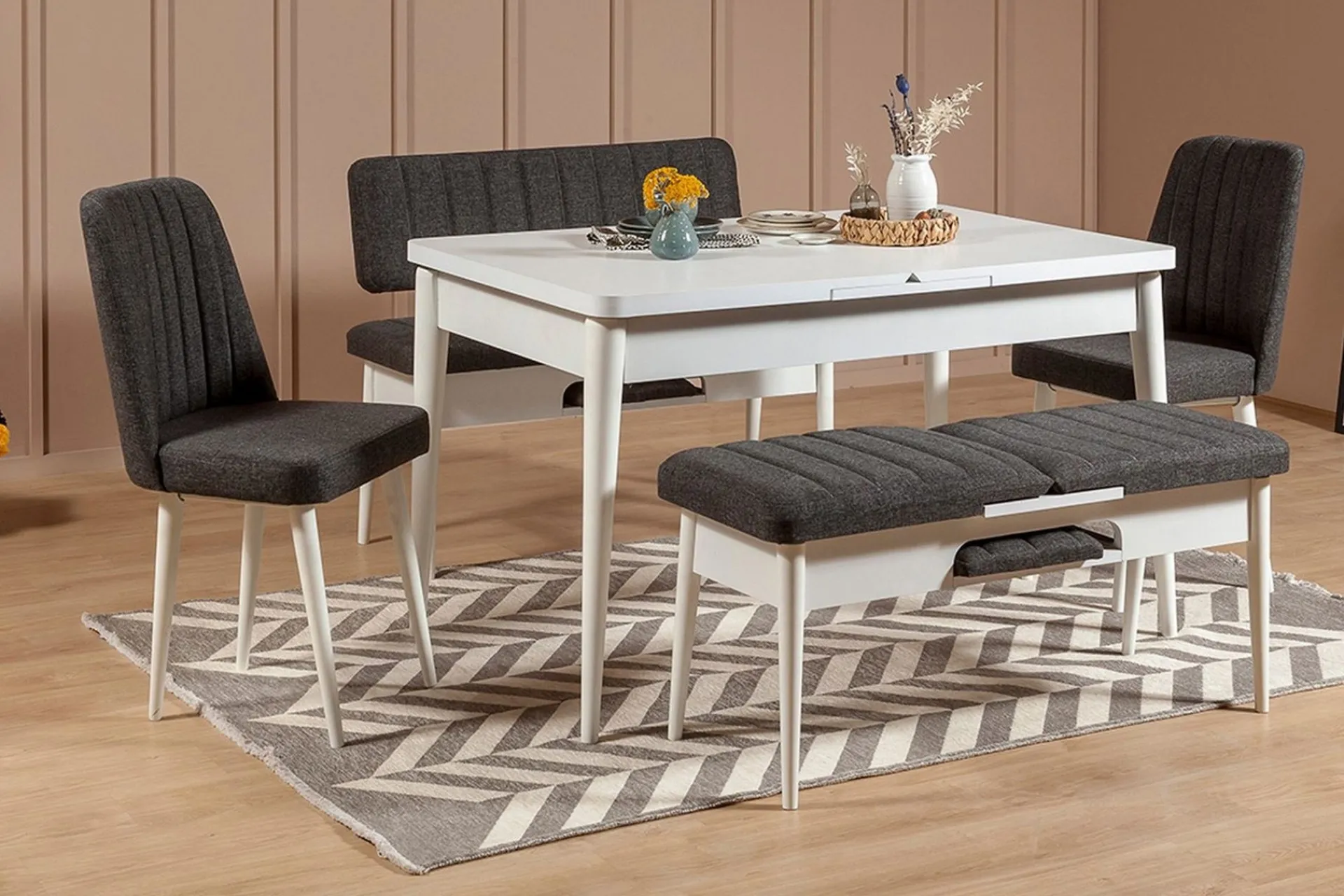 Idehult Spisegruppe 5 deler 75 cm