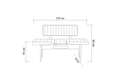 Idehult Spisegruppe 5 deler 75 cm