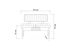Idehult Spisegruppe 5 deler 75 cm