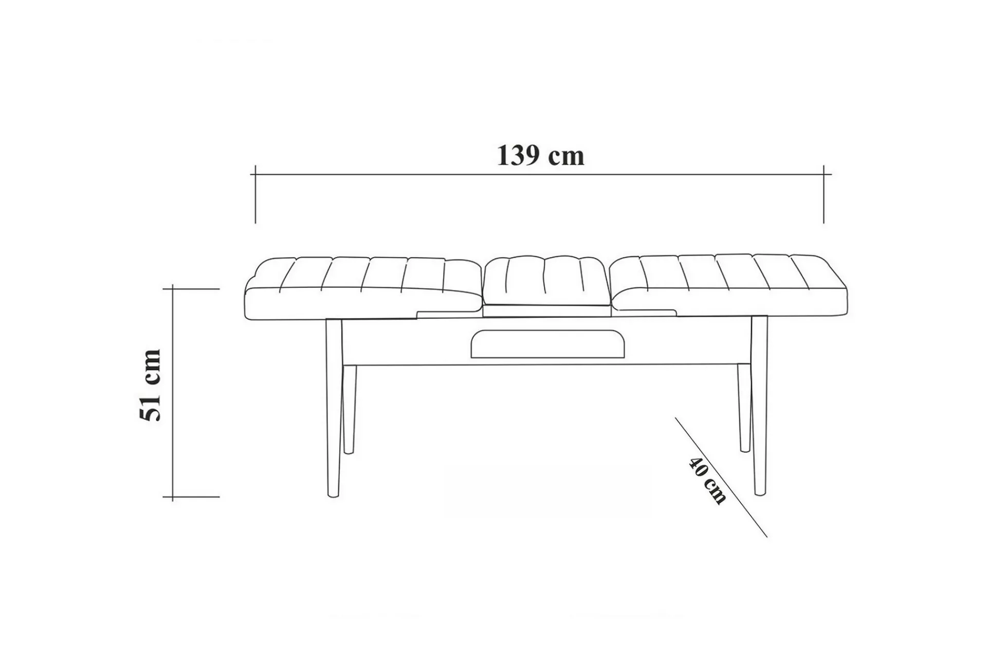 Spisegrupper-Idehult Spisegruppe 4 deler 75 cm Natur,Antracit
