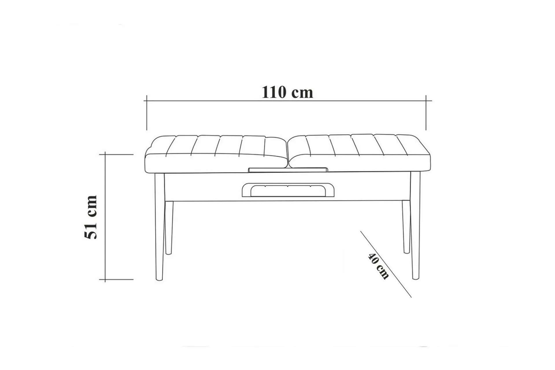 Spisegrupper-Idehult Spisegruppe 4 deler 75 cm Natur,Antracit