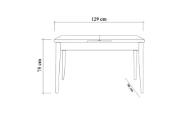 Spisegrupper-Idehult Spisegruppe 4 deler 75 cm Natur,Antracit