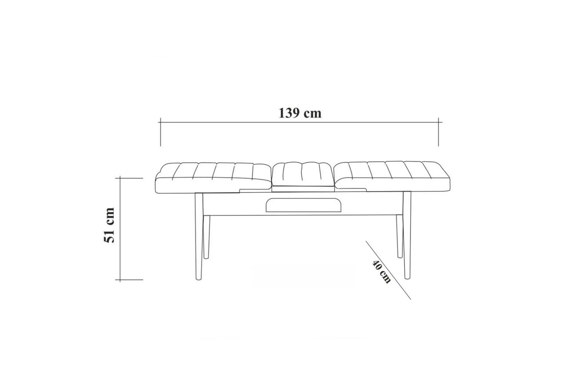 Idehult Spisegruppe 4 deler 75 cm