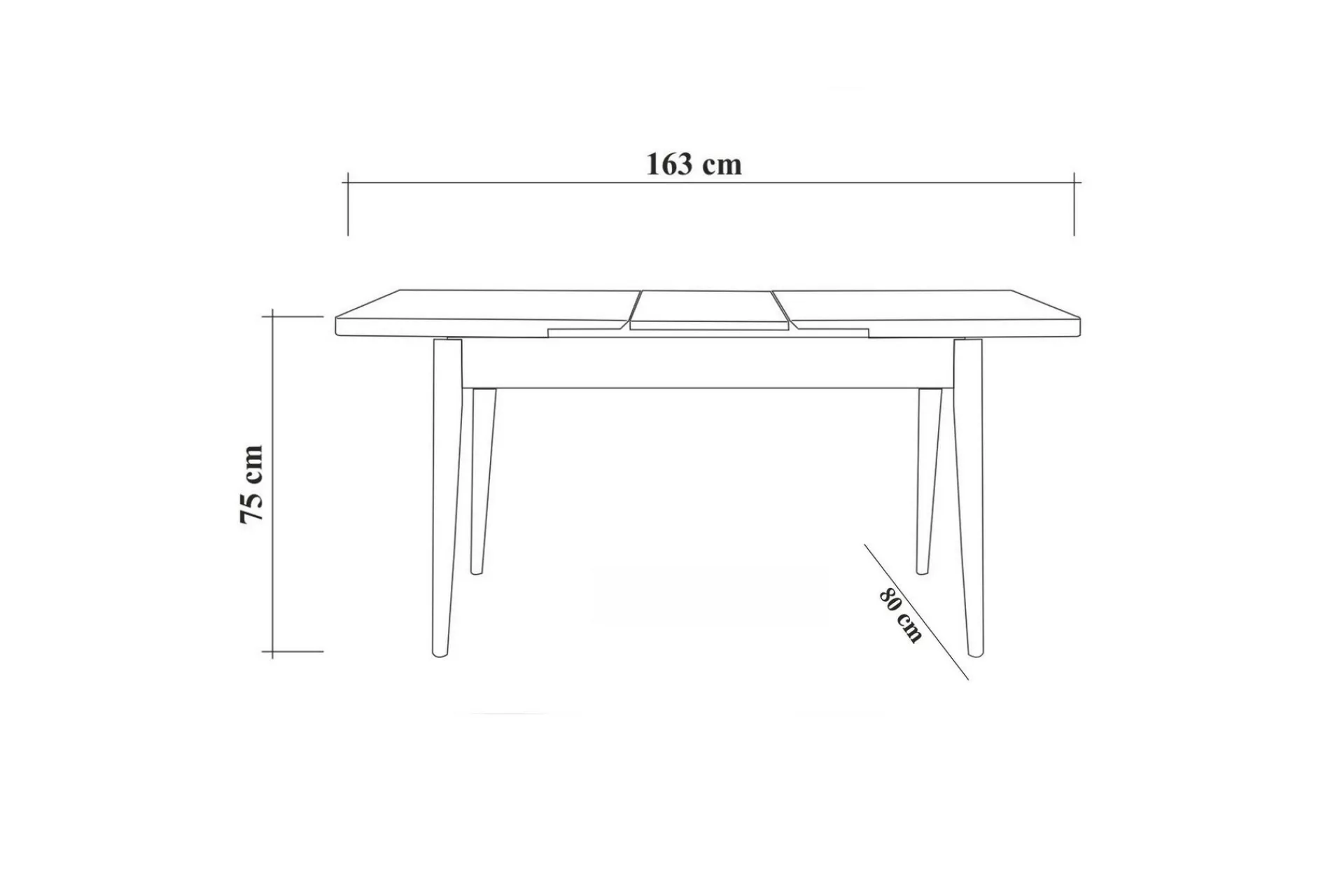 Idehult Spisegruppe 4 deler 75 cm