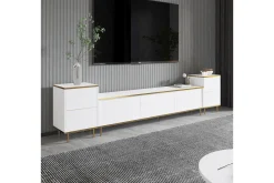 Tv-Benk & Mediabenk-Imaj TV-benk 180 cm Hvit,Gull
