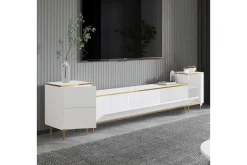 Tv-Benk & Mediabenk-Imaj TV-benk 180 cm Hvit,Gull
