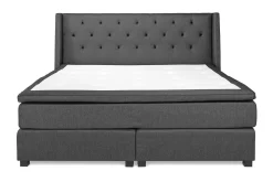 Kontinentalsenger|Komplett Sengepakke-Imperia Komplett Sengpakke 210x210 cm Kontinentalseng med gavl Mørkegrå