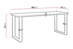 Imper Spisebord 185 cm