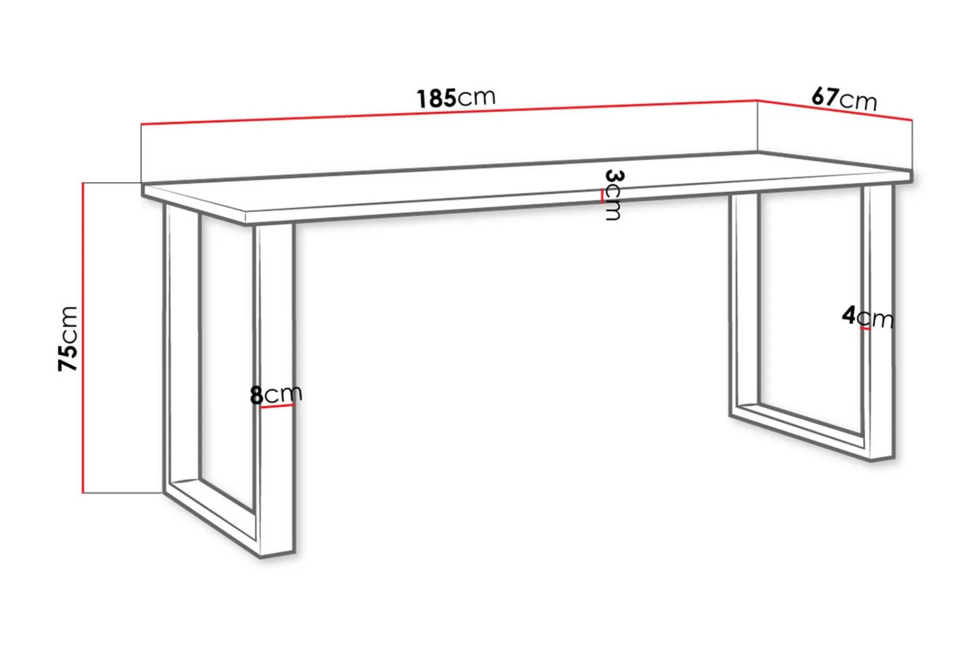 Imper Spisebord 185 cm
