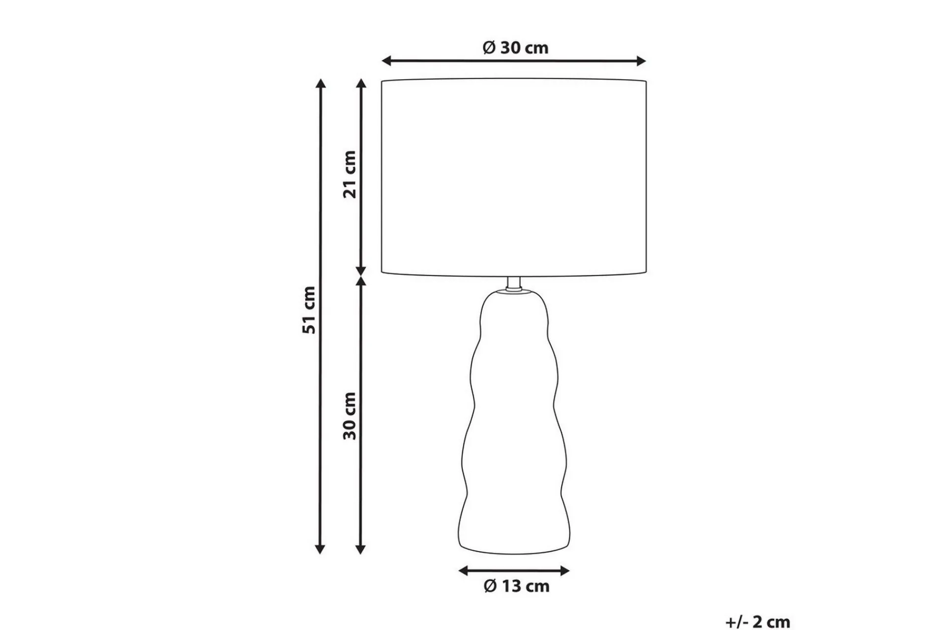 Nattbordslampe|Bordlampe-Incantata Bordlampe 51 cm E27 Beige