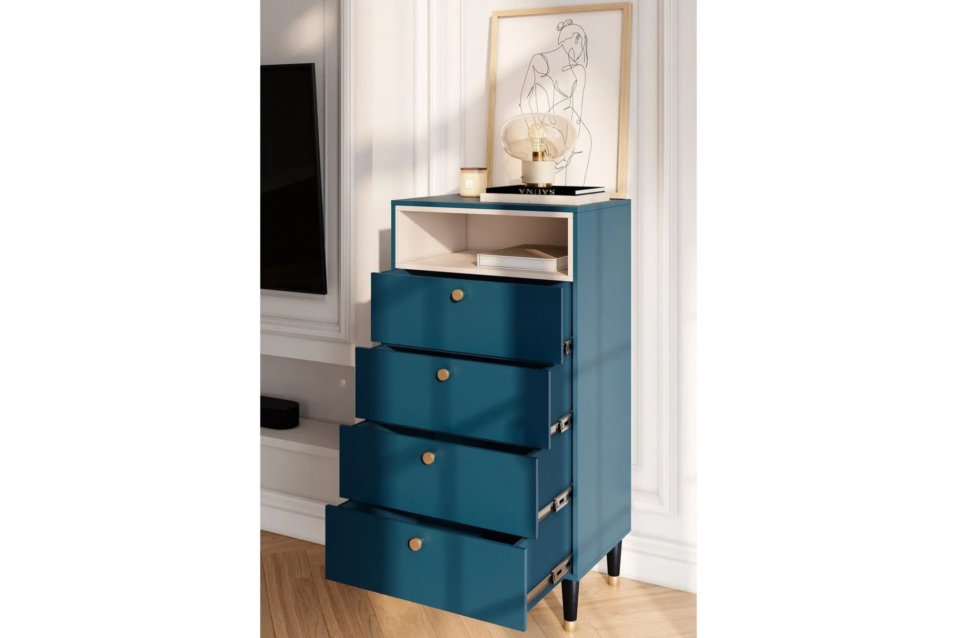 Kommode|Entrekommode-Includo Stigehylle 60x40 cm Blå