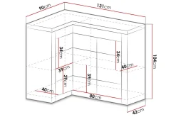 Sideboard & Skjenker-Indianapolis Skjenk 131x42x104 cm Hvit