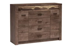 Sideboard & Skjenker-Indianapolis Skjenk 137x42x104 cm Mørkt asketre