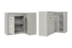 Sideboard & Skjenker-Indianapolis Skjenk 131x42x104 cm Hvit,Grey