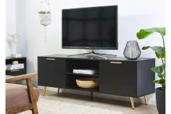 Tv-Benk & Mediabenk-Indio TV-benk 166x40 cm Svart