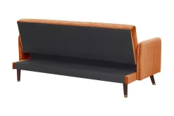 Velour Sofa & Fløyel Sofa-Induja 3-seters Sovesofa Orange