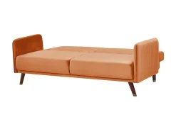 Velour Sofa & Fløyel Sofa-Induja 3-seters Sovesofa Orange