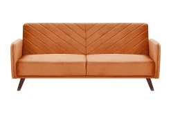 Velour Sofa & Fløyel Sofa-Induja 3-seters Sovesofa Orange