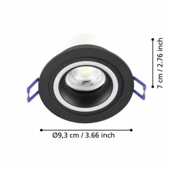 Innfelt lampe Carosso 93 mm