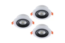 Eglo Innfelt Lampe Calonge RGB 3 stk Svart, Hvit