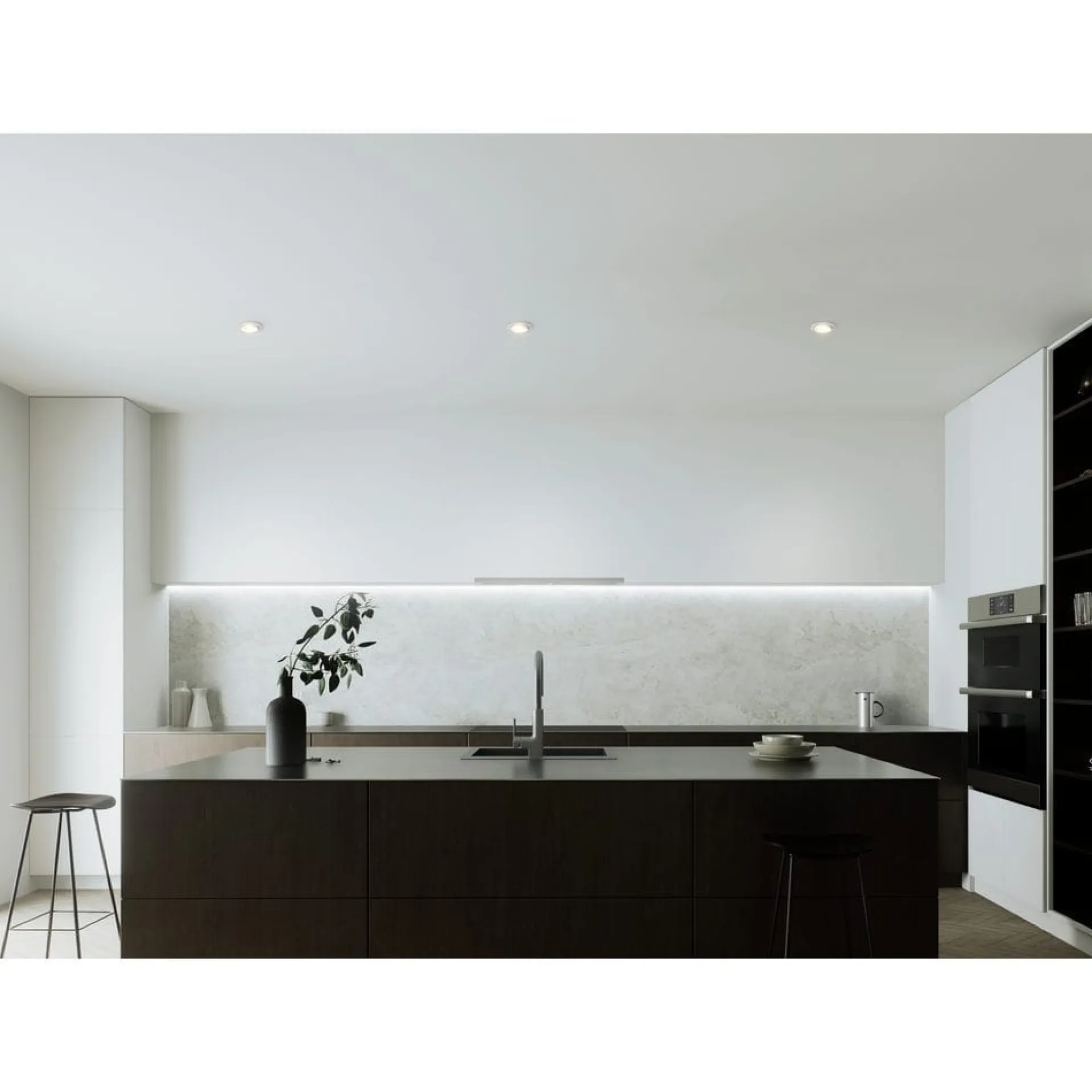 Spotlights & Downlights-Innfelt lampe Favazzina 88 mm sett med 3 Hvit