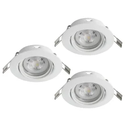 Spotlights & Downlights-Innfelt lampe Favazzina 88 mm sett med 3 Hvit