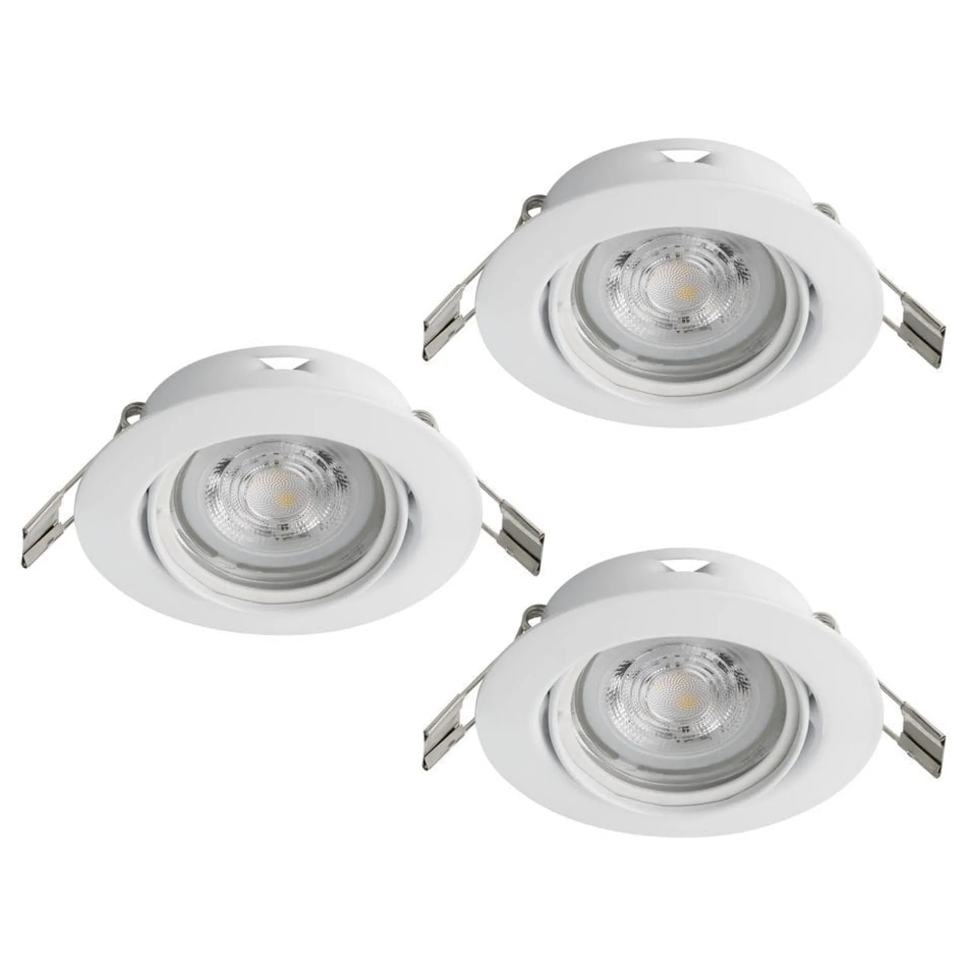 Spotlights & Downlights-Innfelt lampe Favazzina 88 mm sett med 3 Hvit