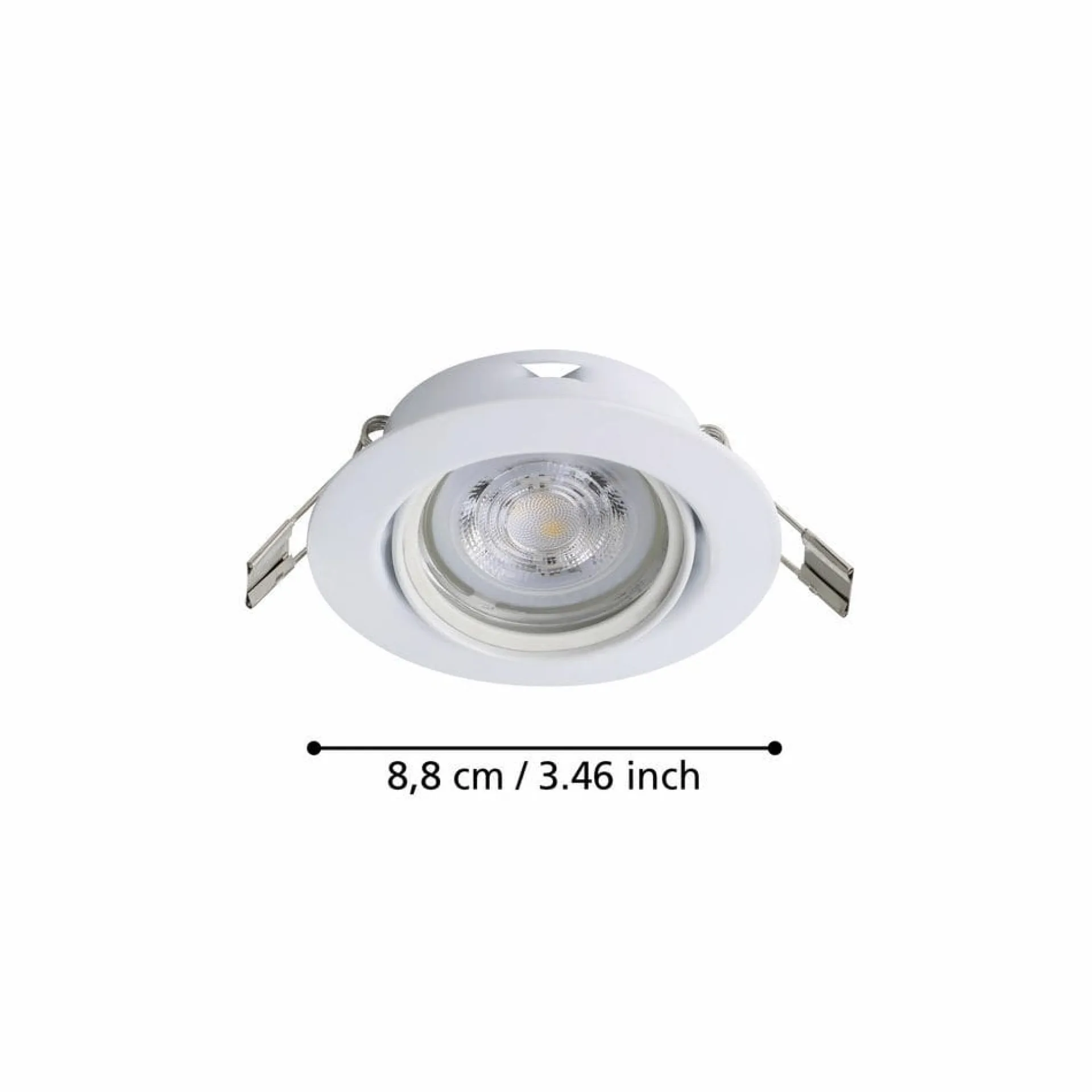 Spotlights & Downlights-Innfelt lampe Favazzina 88 mm sett med 3 Hvit