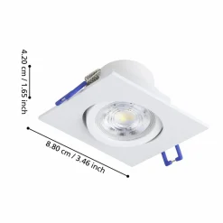 Innfelt lampe Saliceto 4000K
