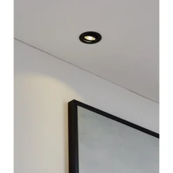 Spotlights & Downlights-Innfelt lampe Saliceto Ø88 mm 2700K Svart
