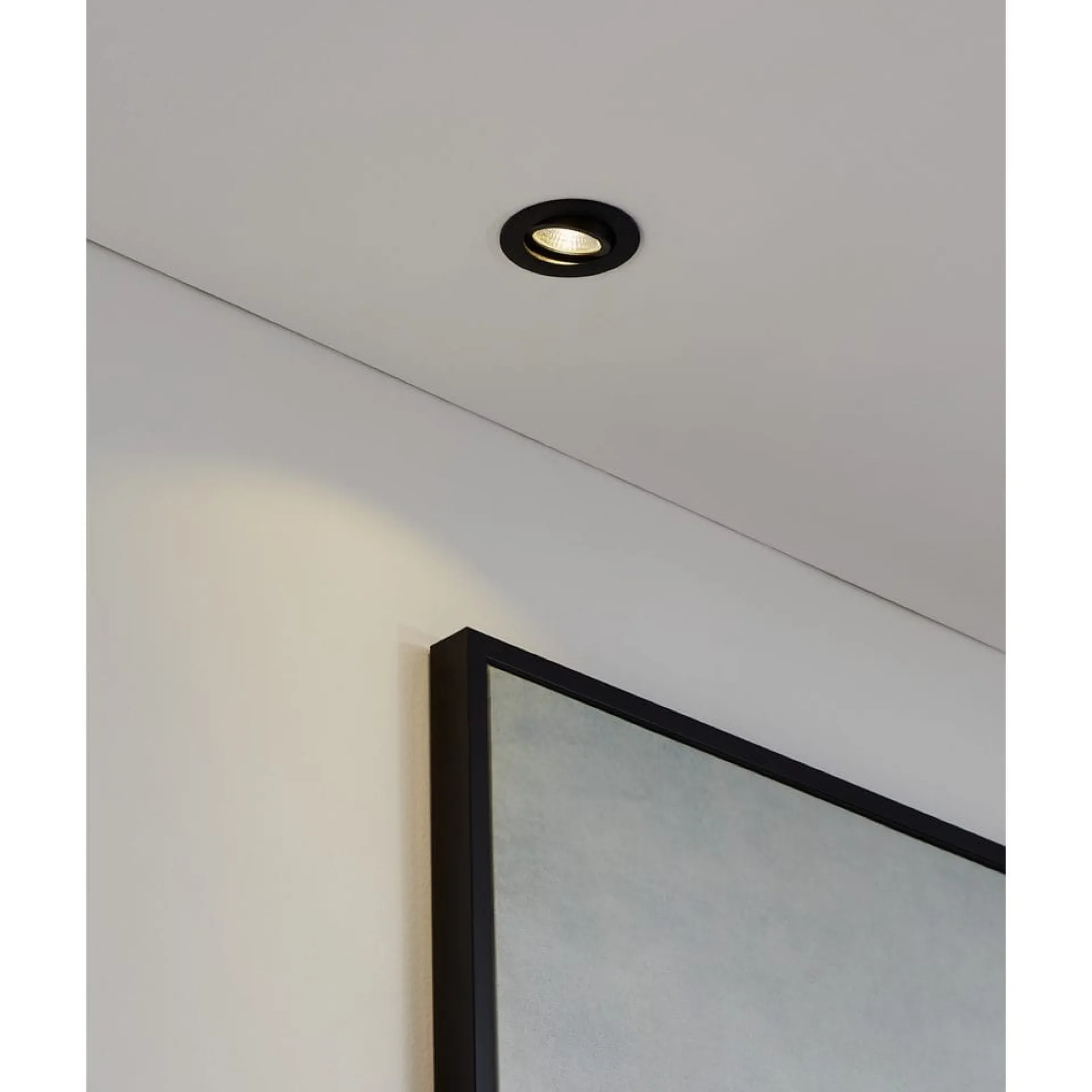 Spotlights & Downlights-Innfelt lampe Saliceto Ø88 mm 2700K Svart