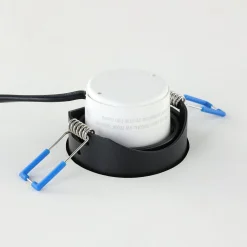 Spotlights & Downlights-Innfelt lampe Saliceto Ø88 mm 2700K Svart