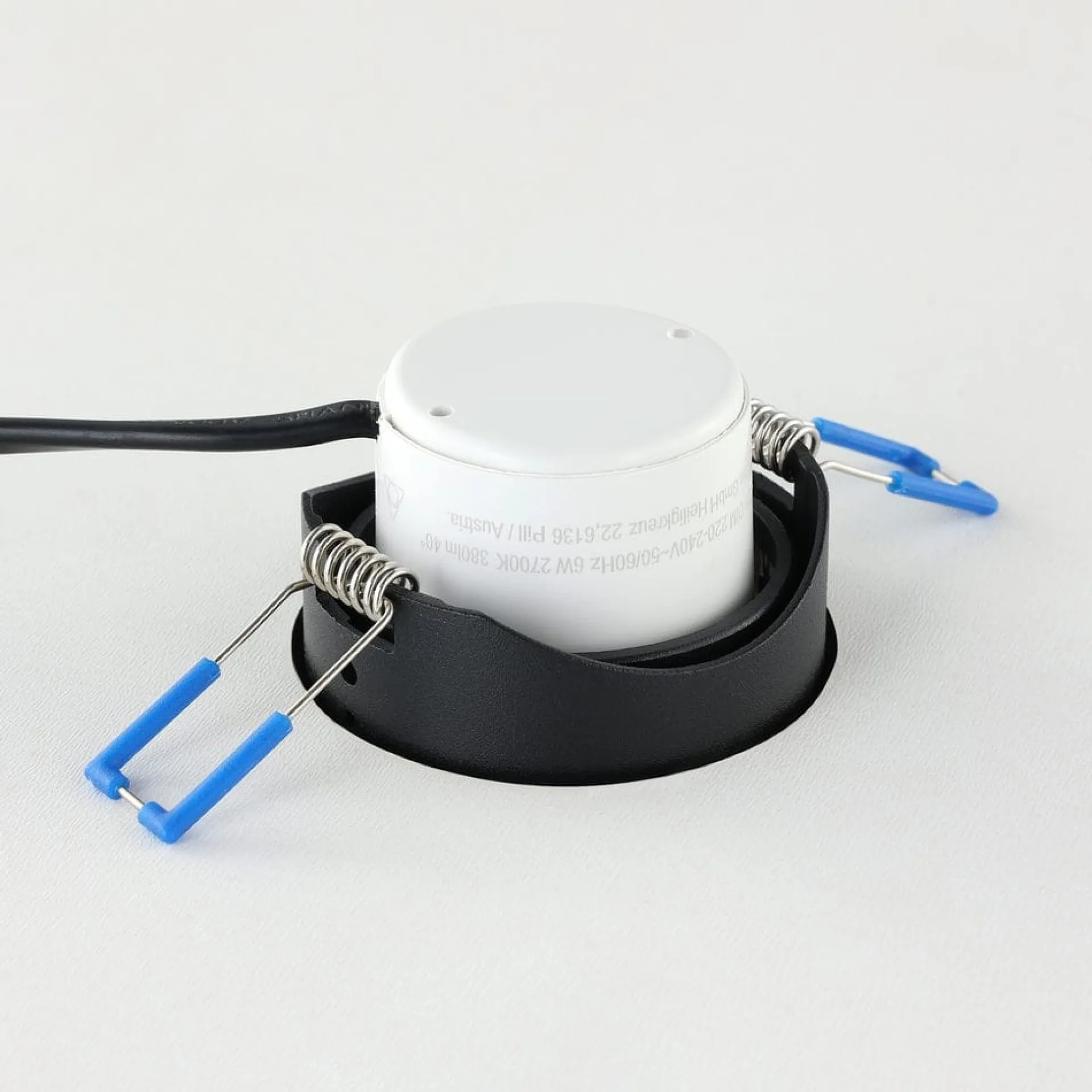 Spotlights & Downlights-Innfelt lampe Saliceto Ø88 mm 2700K Svart