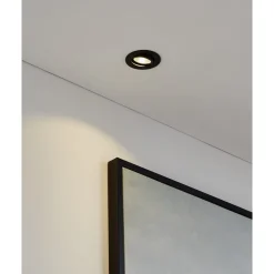 Spotlights & Downlights-Innfelt lampe Saliceto Ø88 mm 2700K Svart