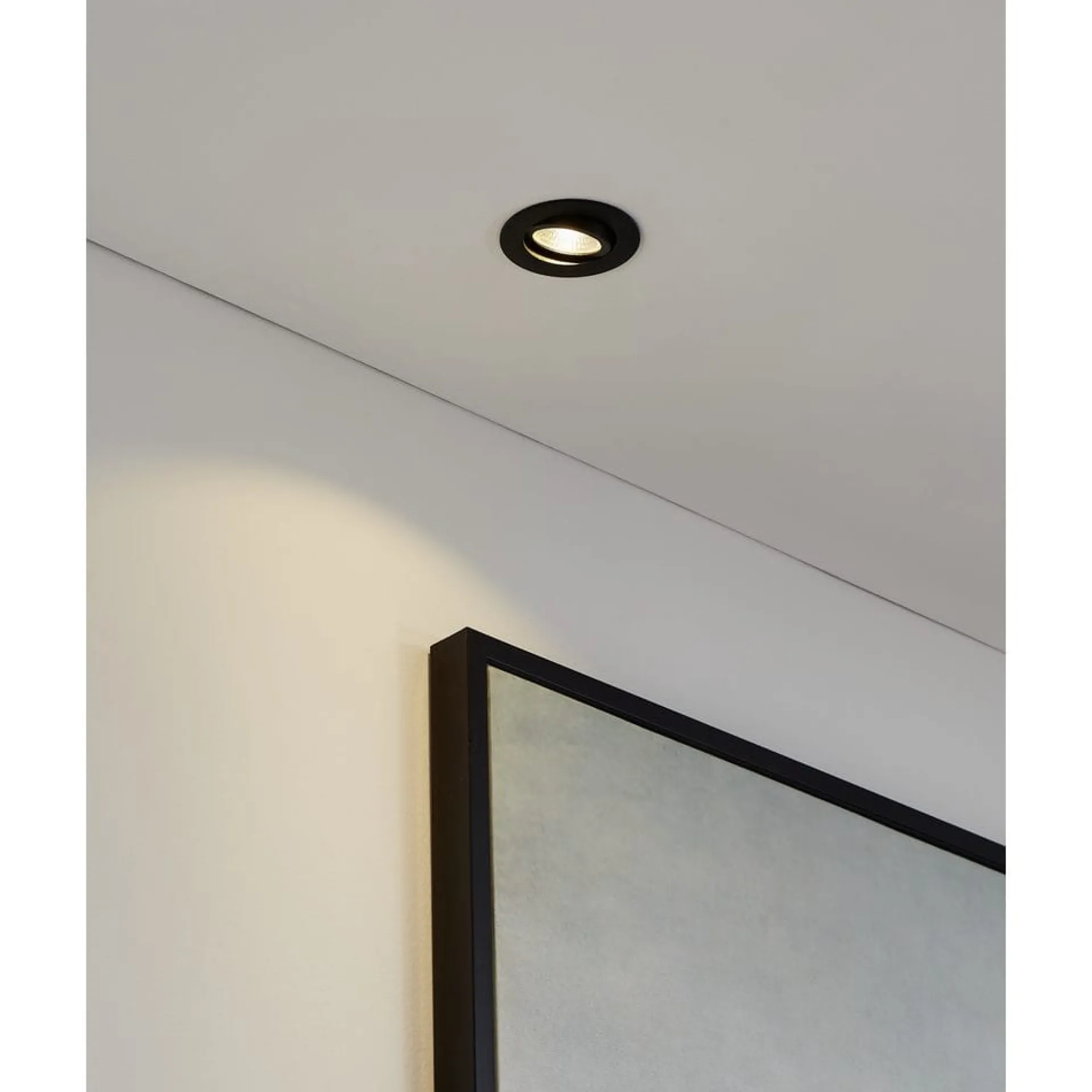 Spotlights & Downlights-Innfelt lampe Saliceto Ø88 mm 2700K Svart