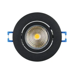 Spotlights & Downlights-Innfelt lampe Saliceto Ø88 mm 2700K Svart