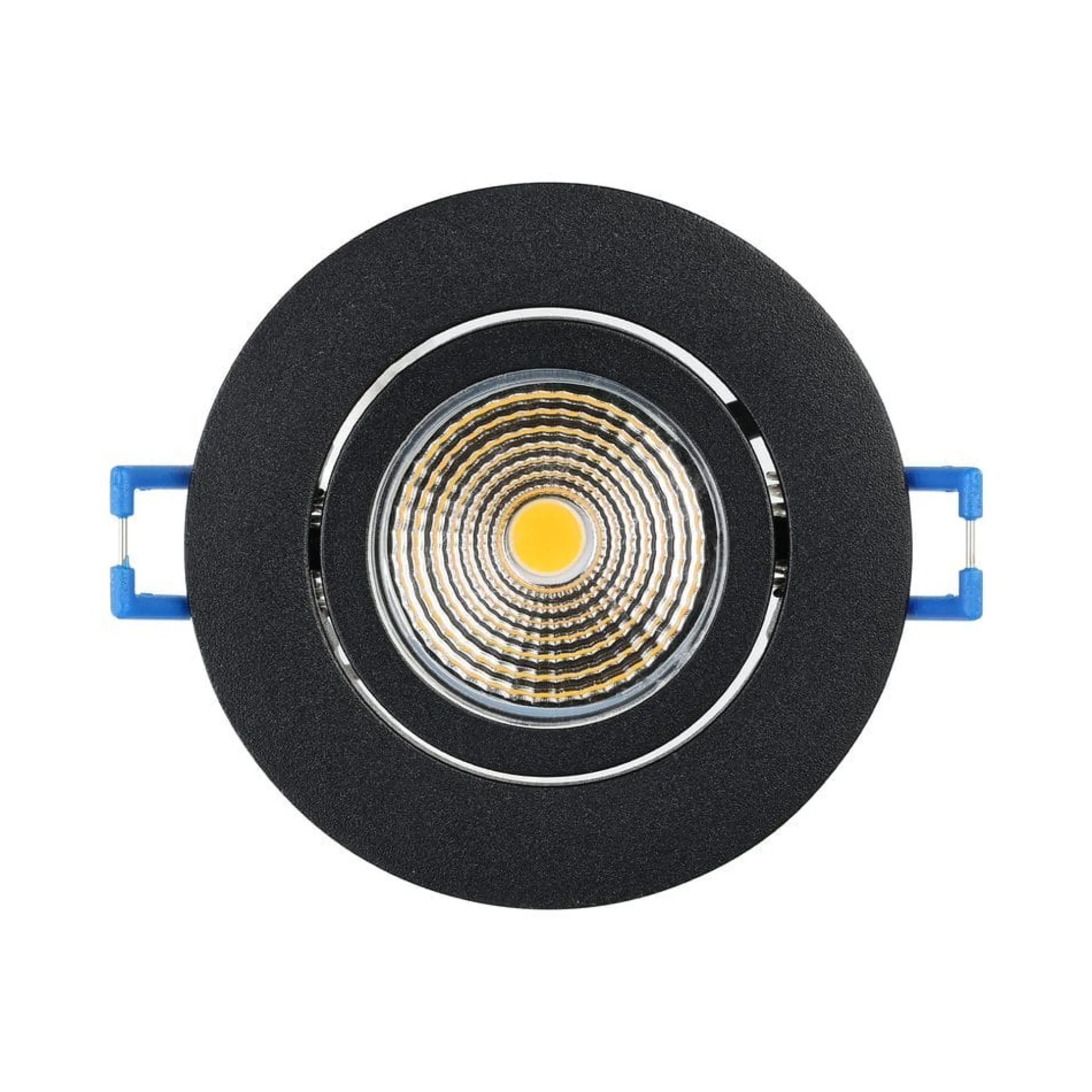 Spotlights & Downlights-Innfelt lampe Saliceto Ø88 mm 2700K Svart