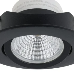 Spotlights & Downlights-Innfelt lampe Saliceto Ø88 mm 2700K Svart