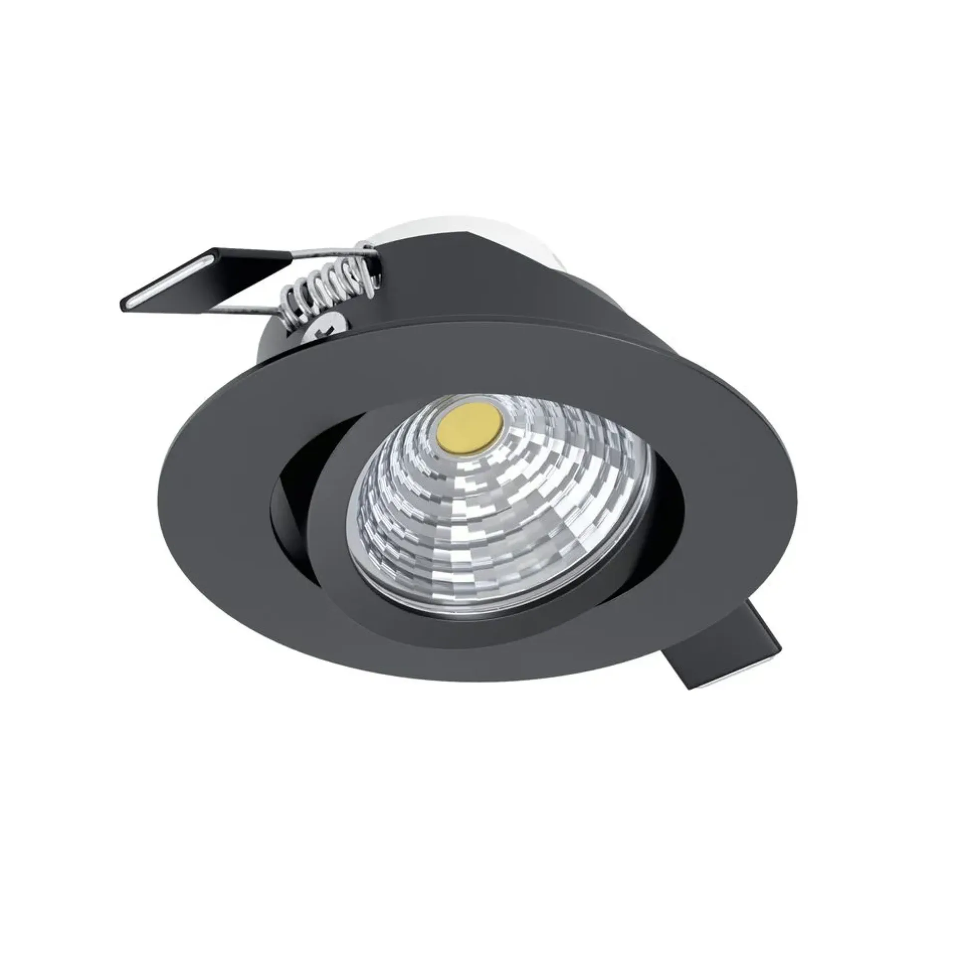 Spotlights & Downlights-Innfelt lampe Saliceto Ø88 mm 2700K Svart