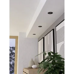 Spotlights & Downlights-Innfelt lampe Saliceto 88 mm 4000K Sett med 3 Svart