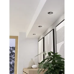 Spotlights & Downlights-Innfelt lampe Saliceto 88 mm 4000K Sett med 3 Svart