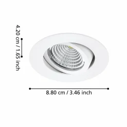 Innfelt lampe Saliceto Mobil 4000K Sett på 3