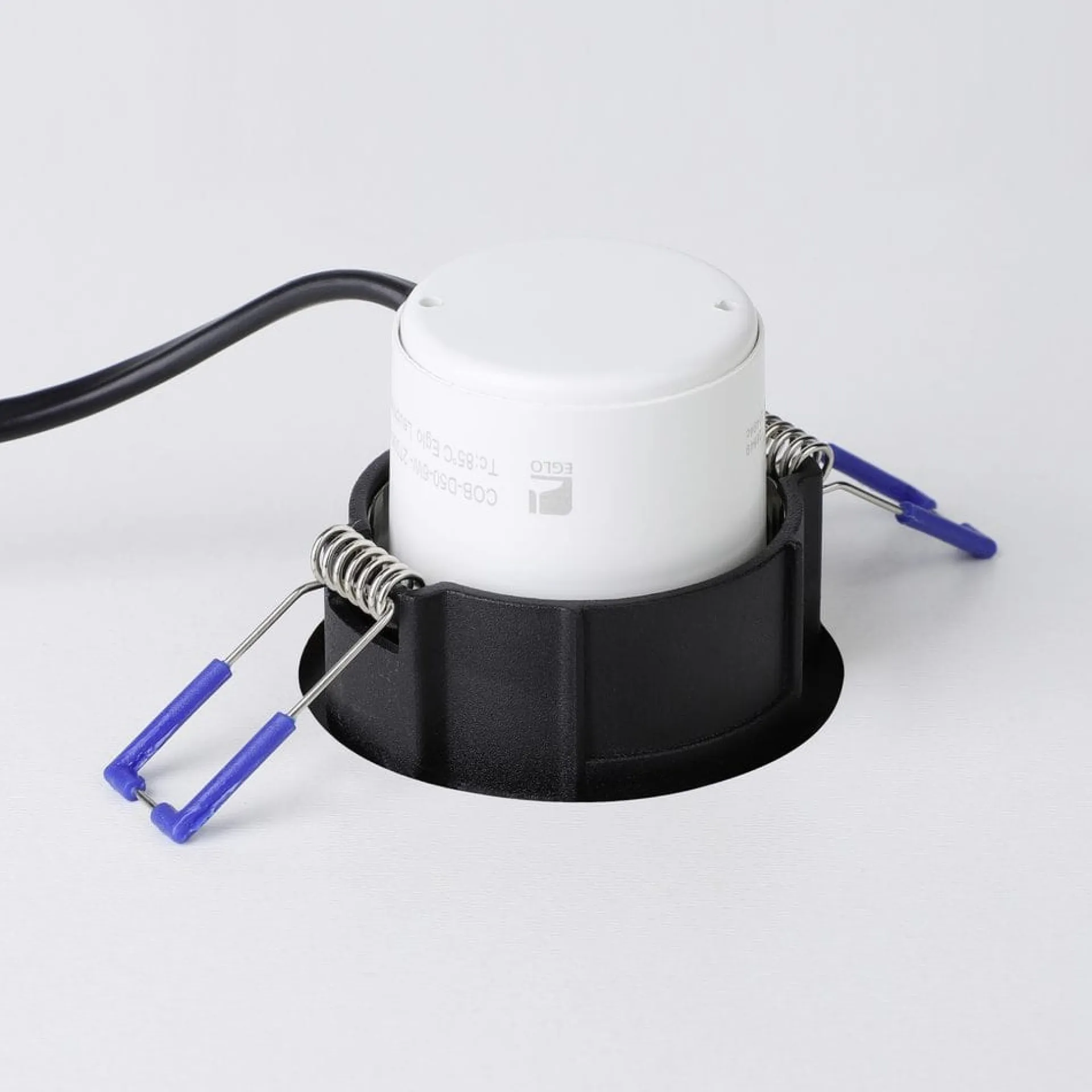 Spotlights & Downlights-Innfelt lampe Saliceto Stel 88 mm 2700K Svart