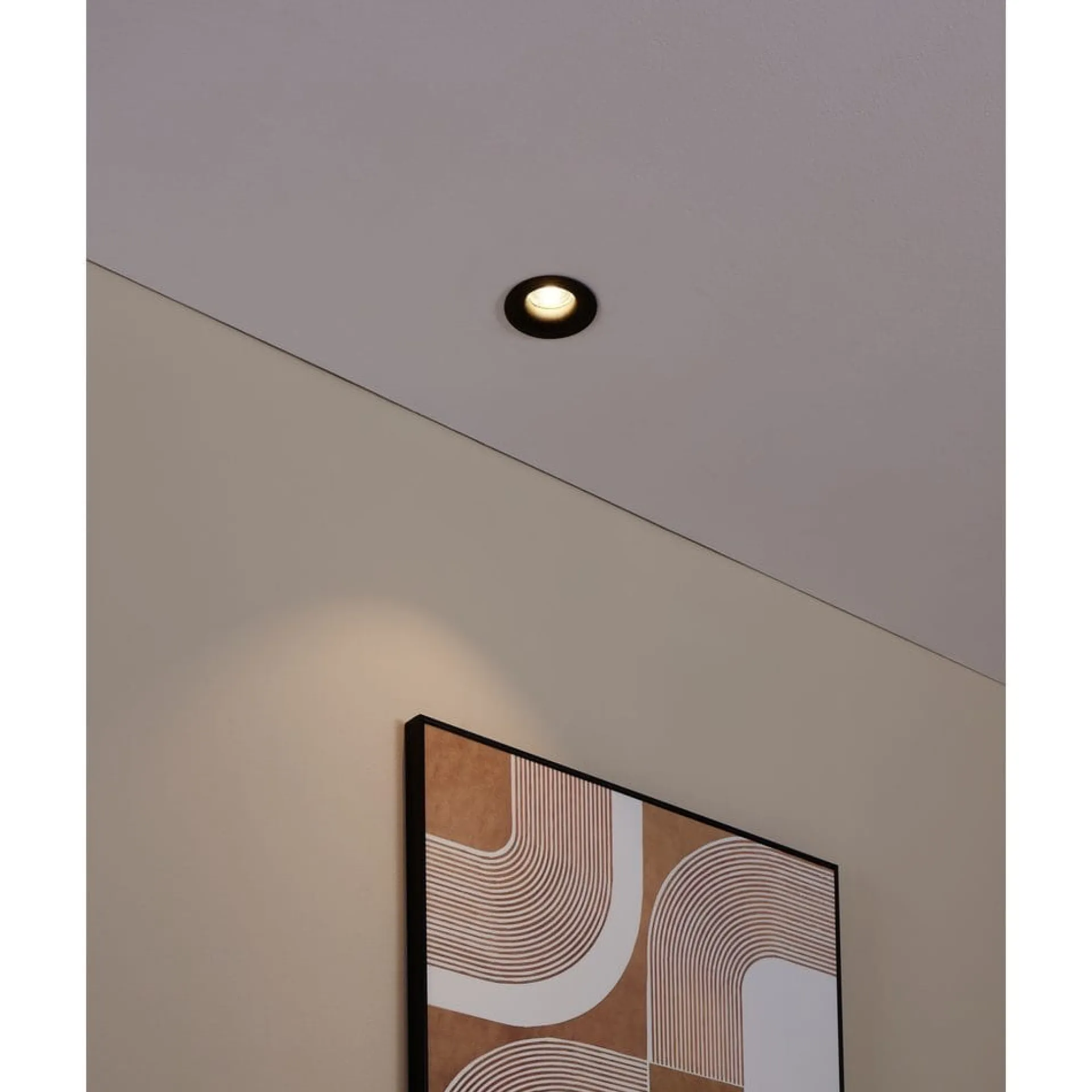 Spotlights & Downlights-Innfelt lampe Saliceto Stel 88 mm 2700K Svart