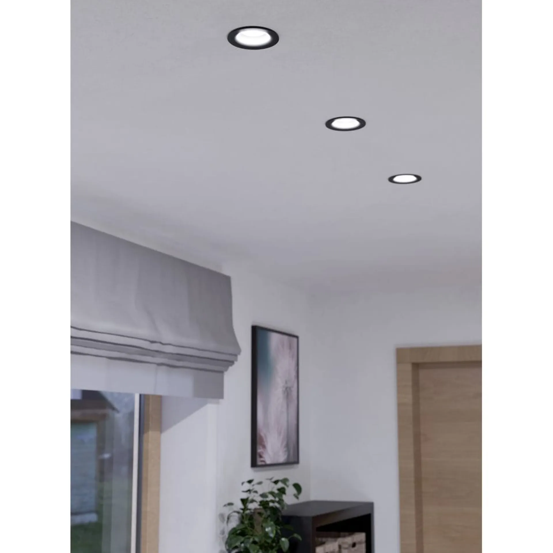 Spotlights & Downlights-Innfelt lampe Saliceto Stel 88 mm 2700K Svart