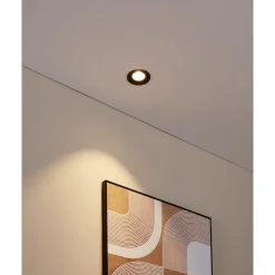 Spotlights & Downlights-Innfelt lampe Saliceto Stel 88 mm 2700K Svart
